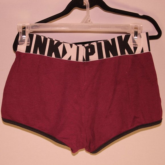 PINK Victoria's Secret Maroon Booty Shorts - Picture 2 of 4